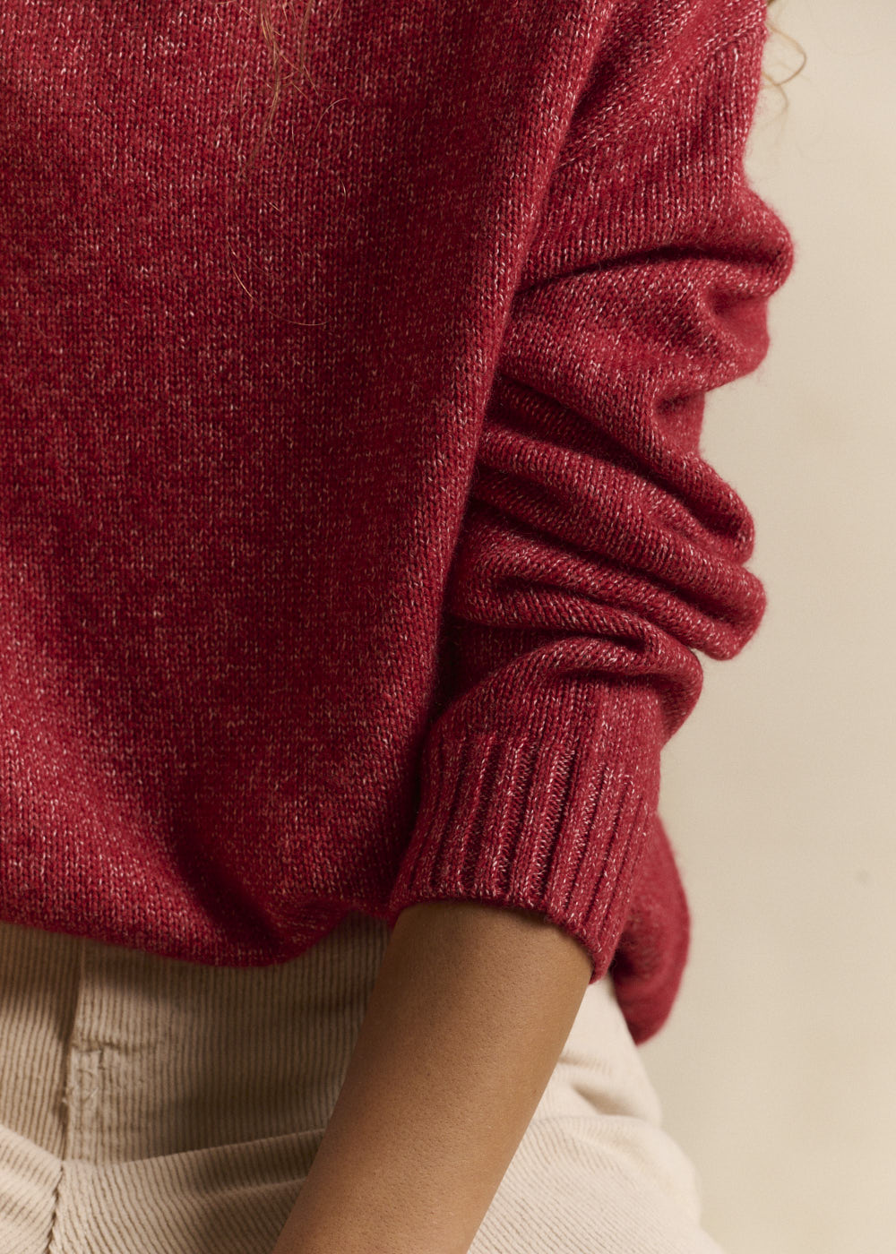 Sweater with a rolled-up high collar and long sleeves - Sud Express - 2 - Sud Express