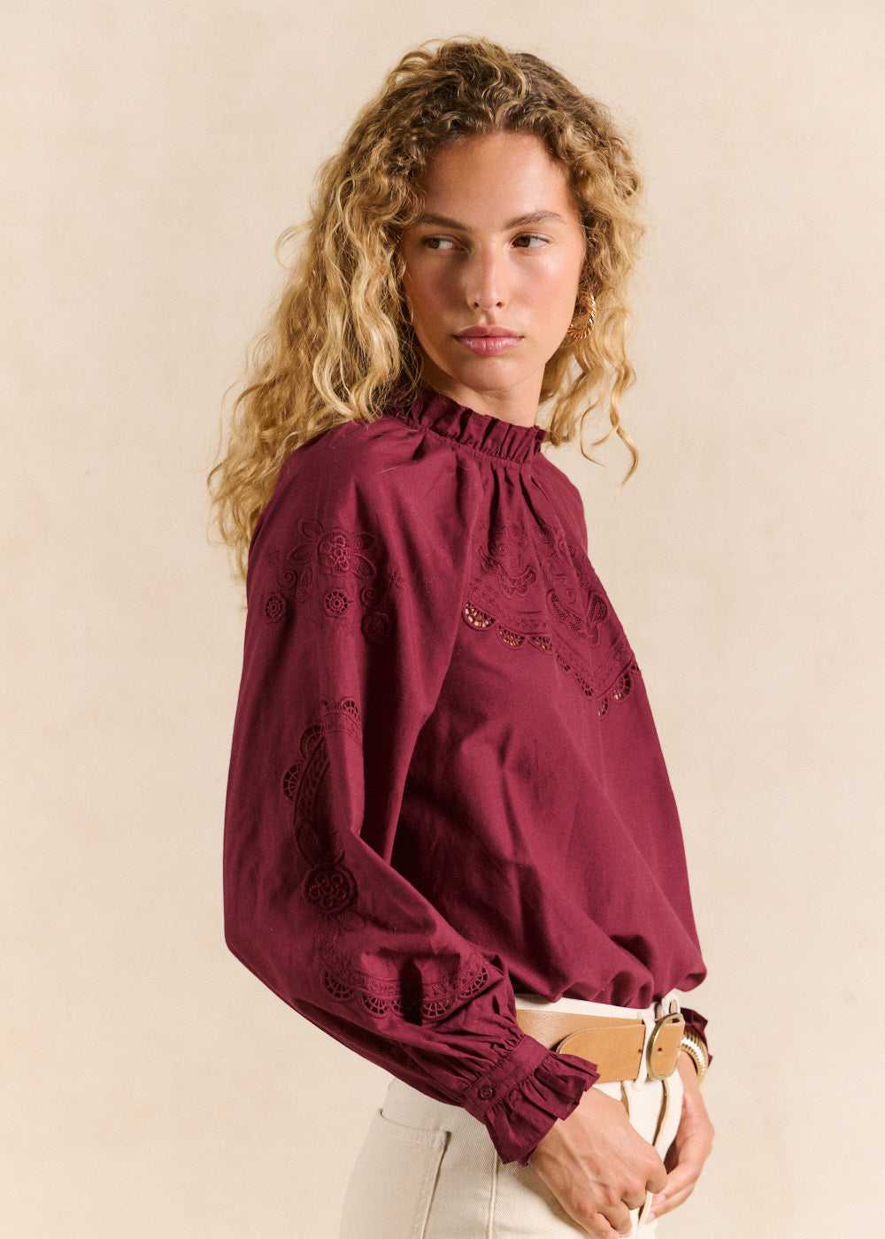 TISABEL Embroidered cotton shirt - 1 - Sud Express - Sud Express