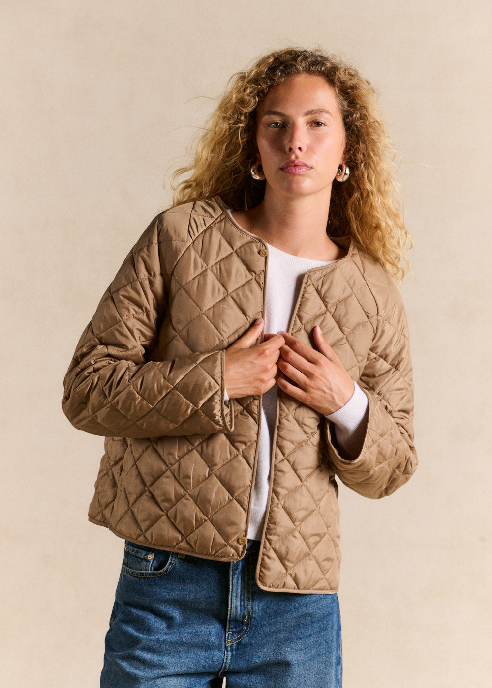 Short jacket with removable quilted lining - Sud Express - 4 - Sud Express