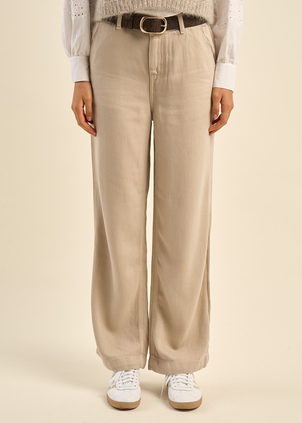 High-waisted straight-leg trousers - Sud Express - 5 - Sud Express