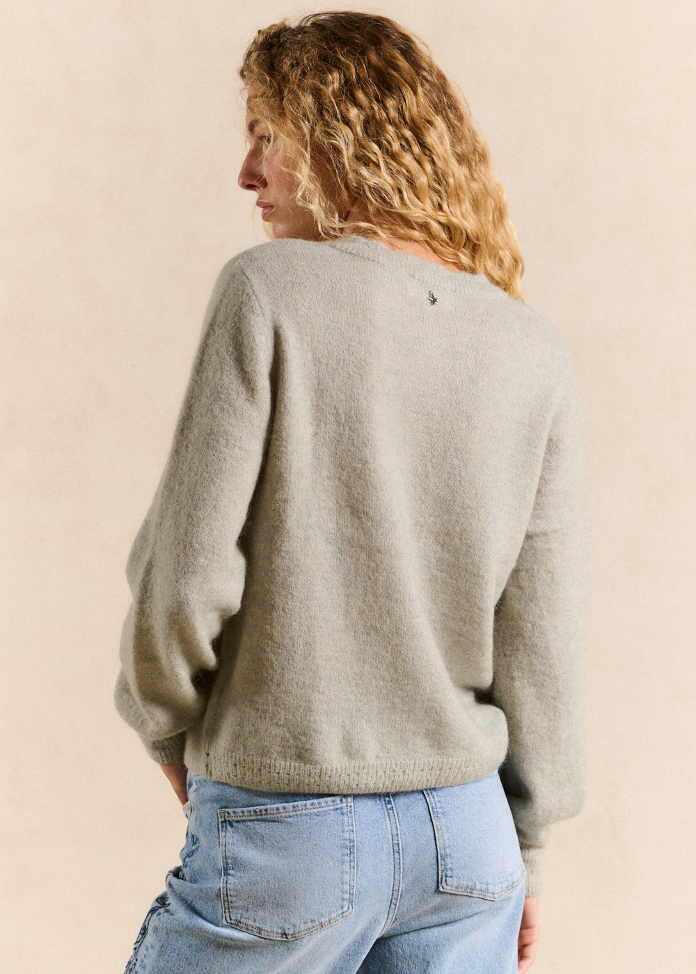 Mohair cardigan with openwork knit - Sud Express - 3 - Sud Express