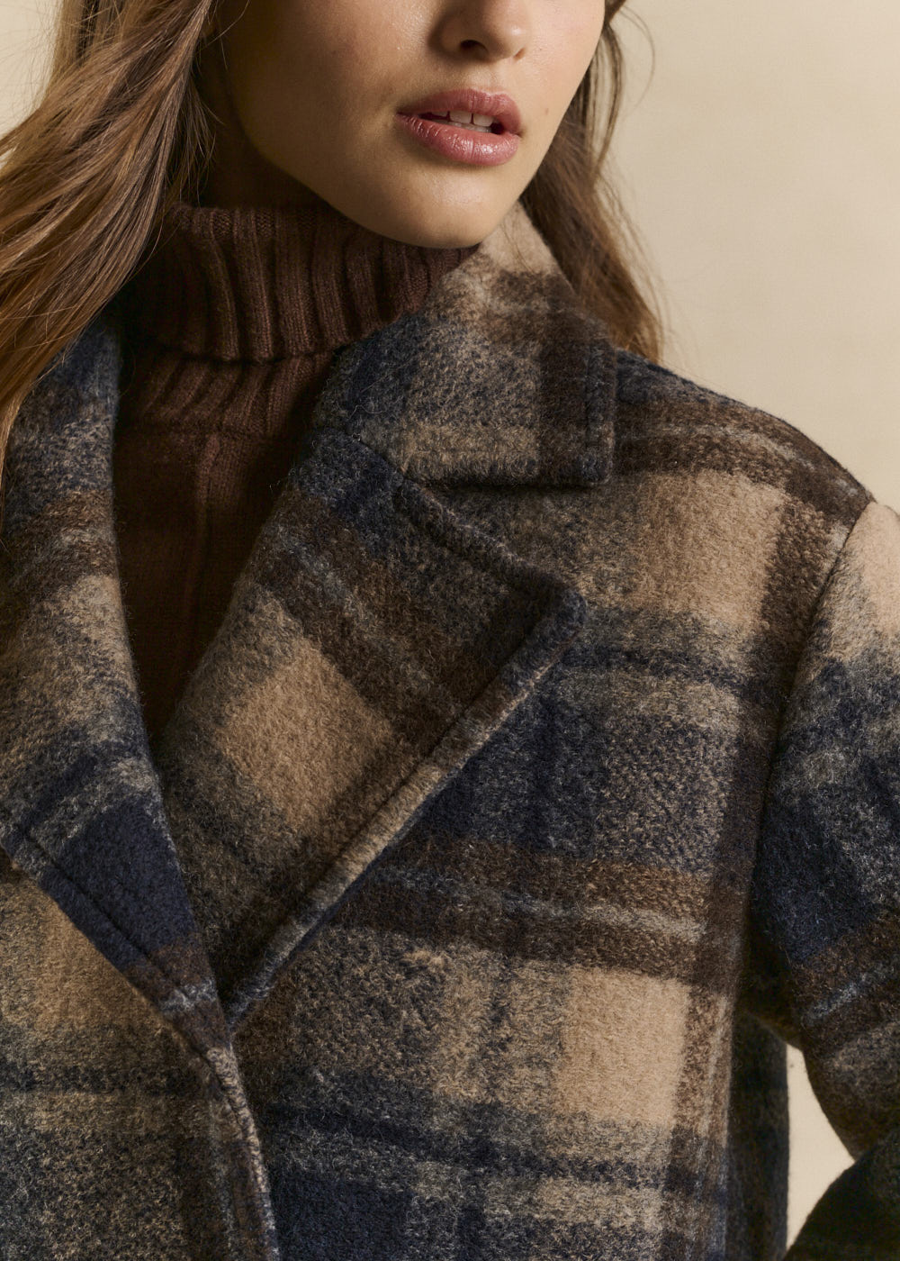 Short checked coat - Sud Express - 2 - Sud Express
