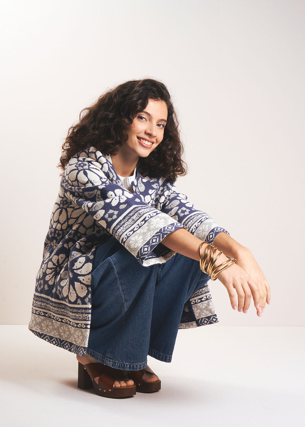Floral print cotton jacket - Sud Express - 5 - Sud Express