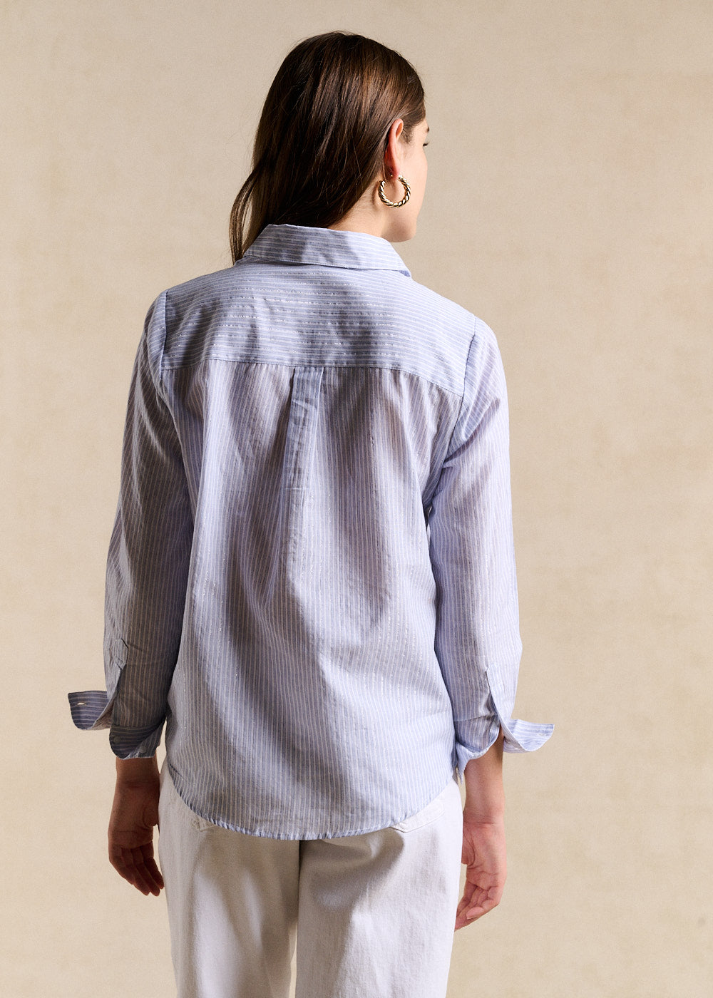 Straight shirt with delicate stripes - Sud Express - 3 - Sud Express