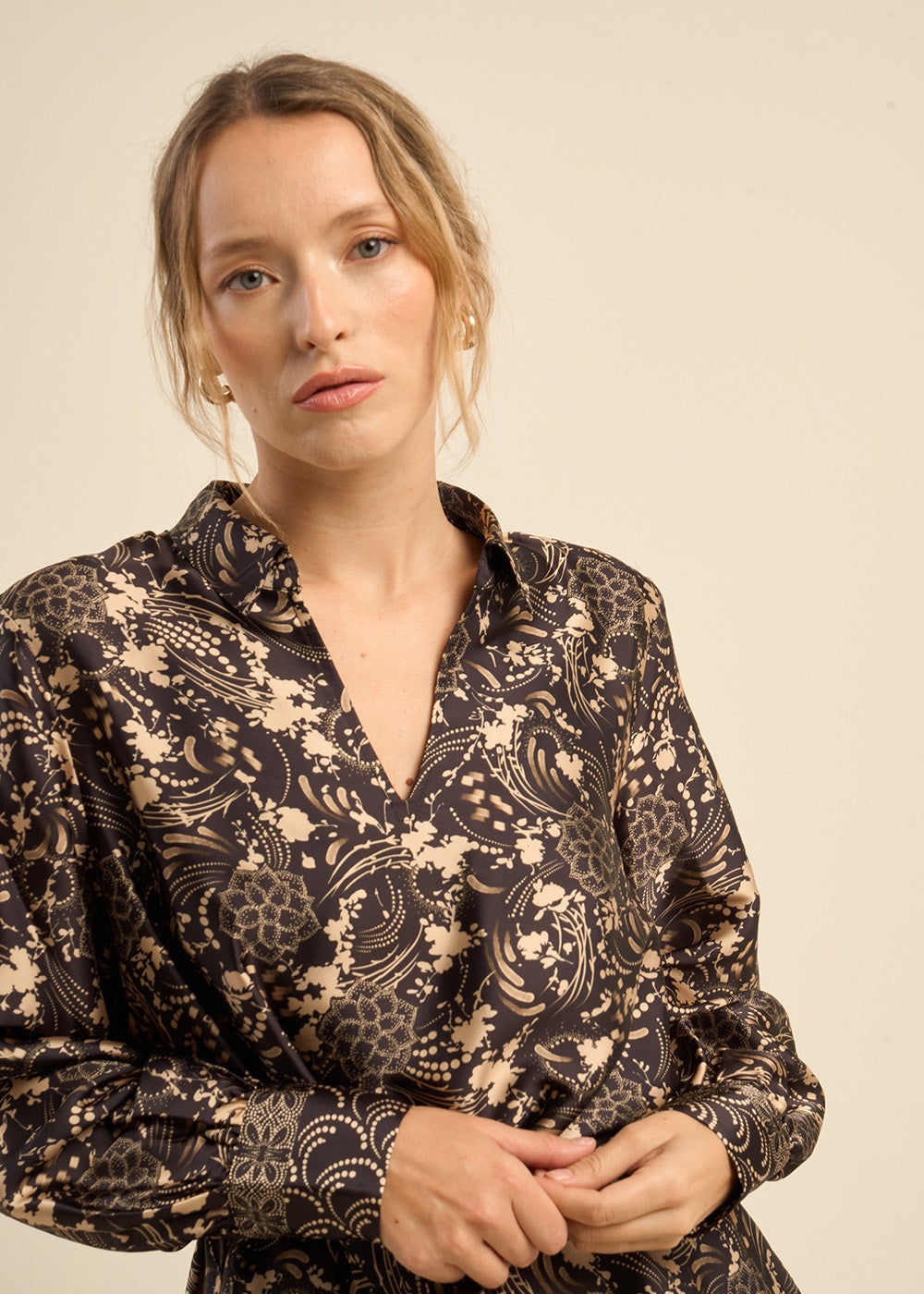 Long-sleeved printed dress - Sud Express - 4 - Sud Express