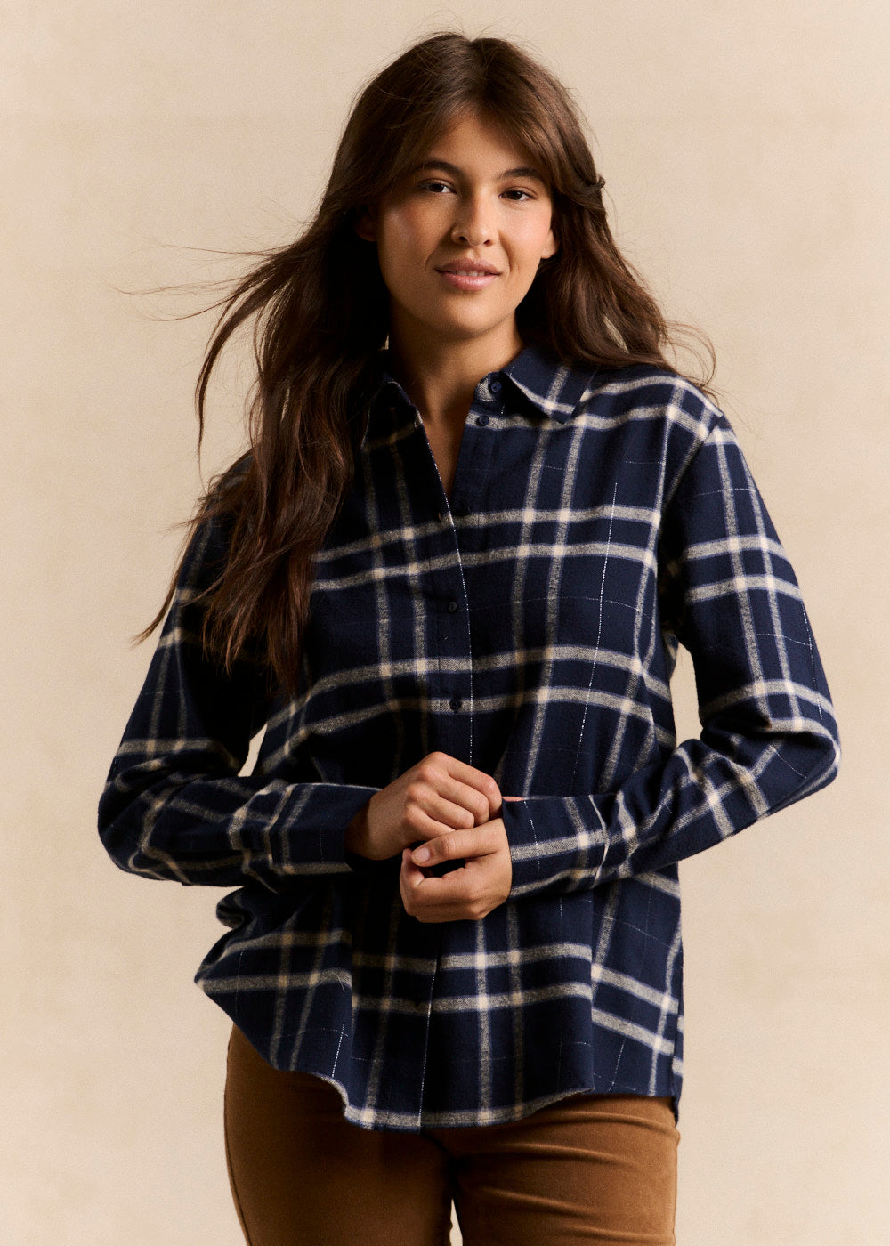 Metallic fiber plaid shirt - Sud Express - 2 - Sud Express