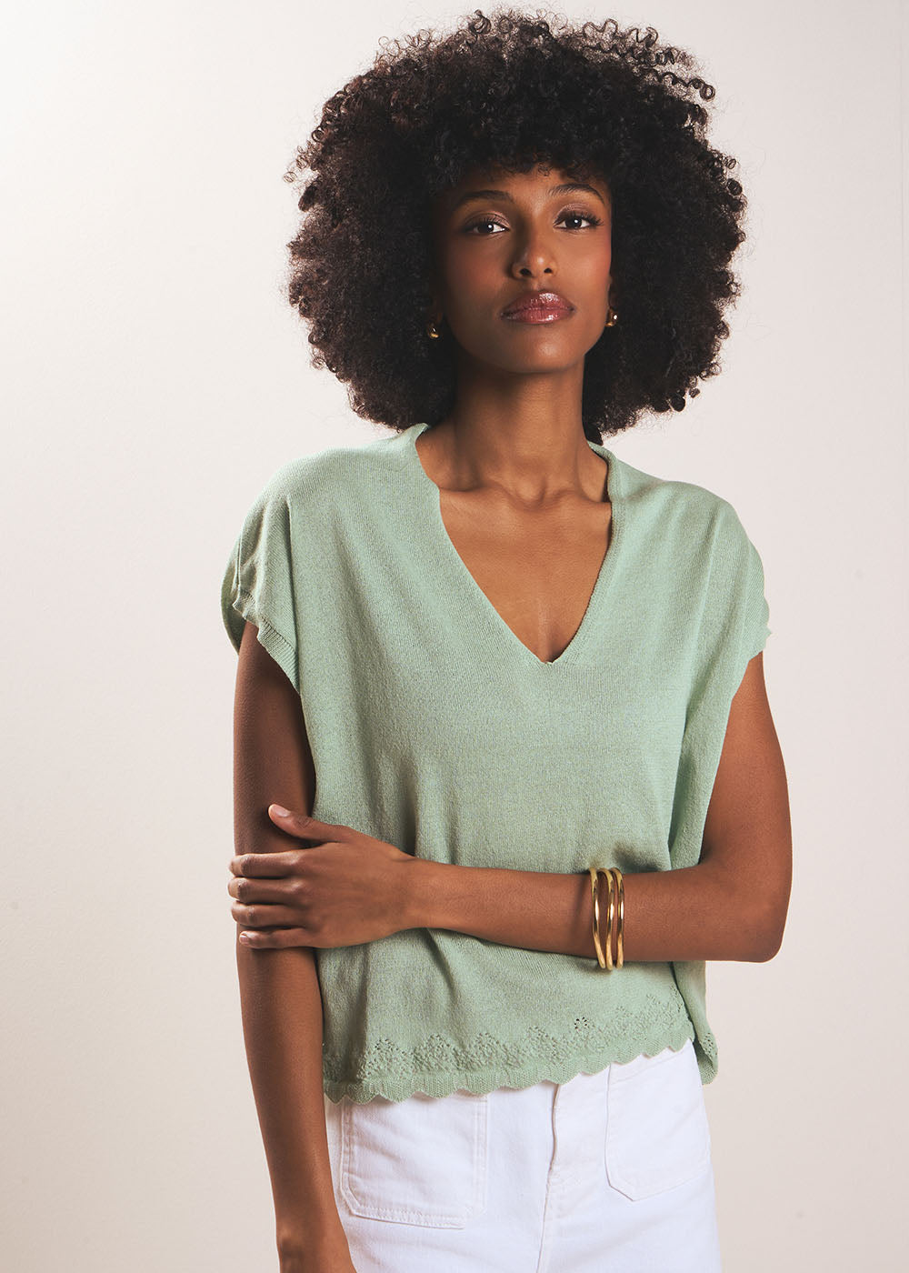 Sleeveless V-neck jumper - Sud Express - 5 - Sud Express