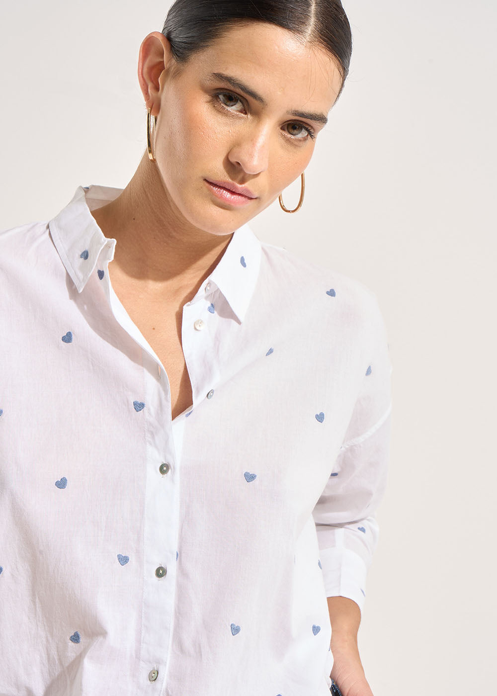 Shirt with little hearts - Sud Express - 5 - Sud Express