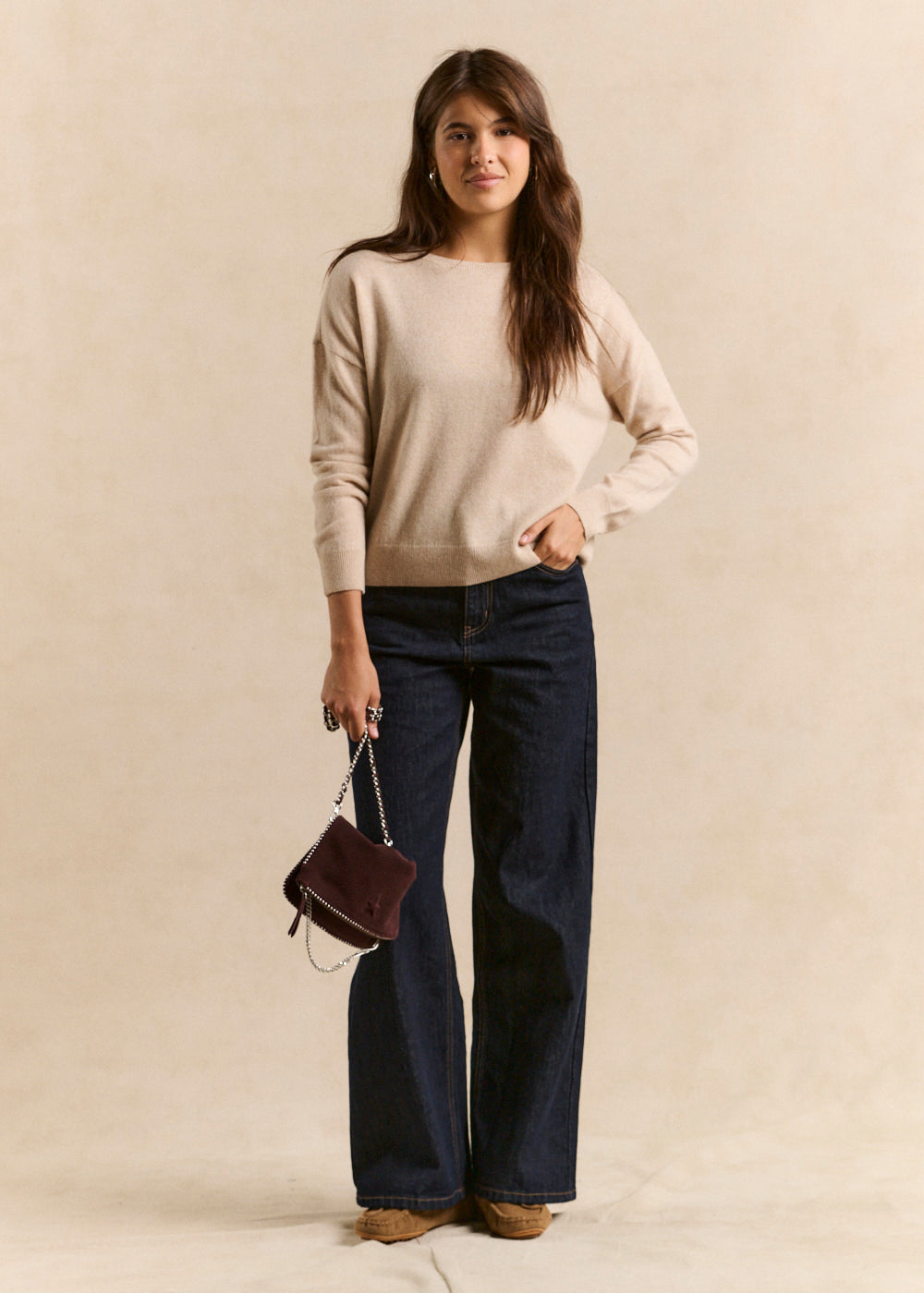 Relaxed-fit cashmere jumper with metallic thread - Sud Express - 4 - Sud Express