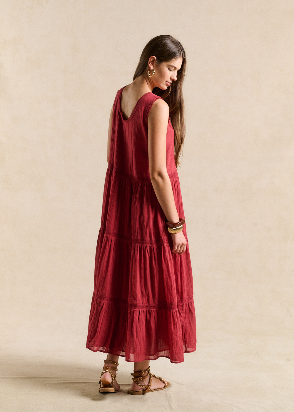 ROZELINE Long embroidered cotton dress - 3 - Sud Express - Sud Express