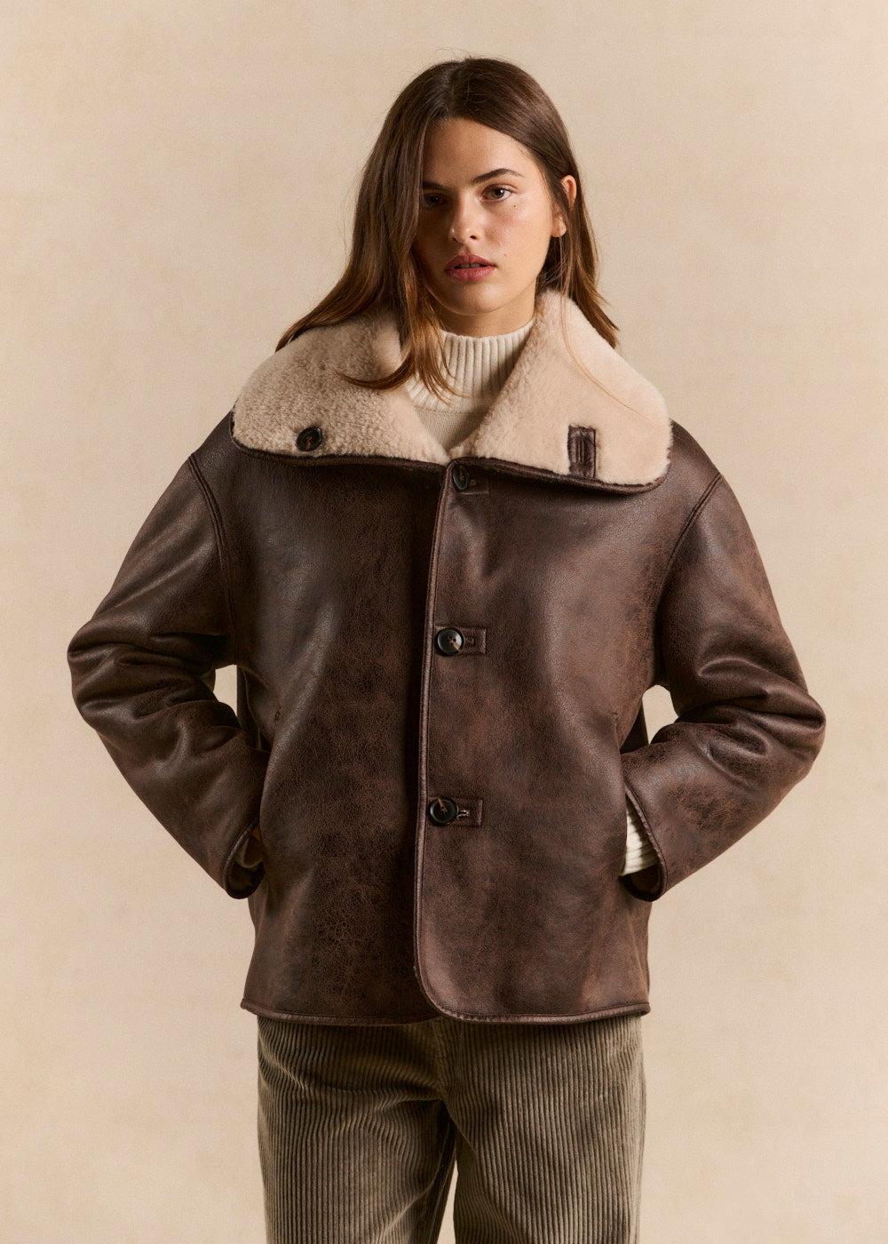 Reversible faux fur coat - Sud Express - 1 - Sud Express