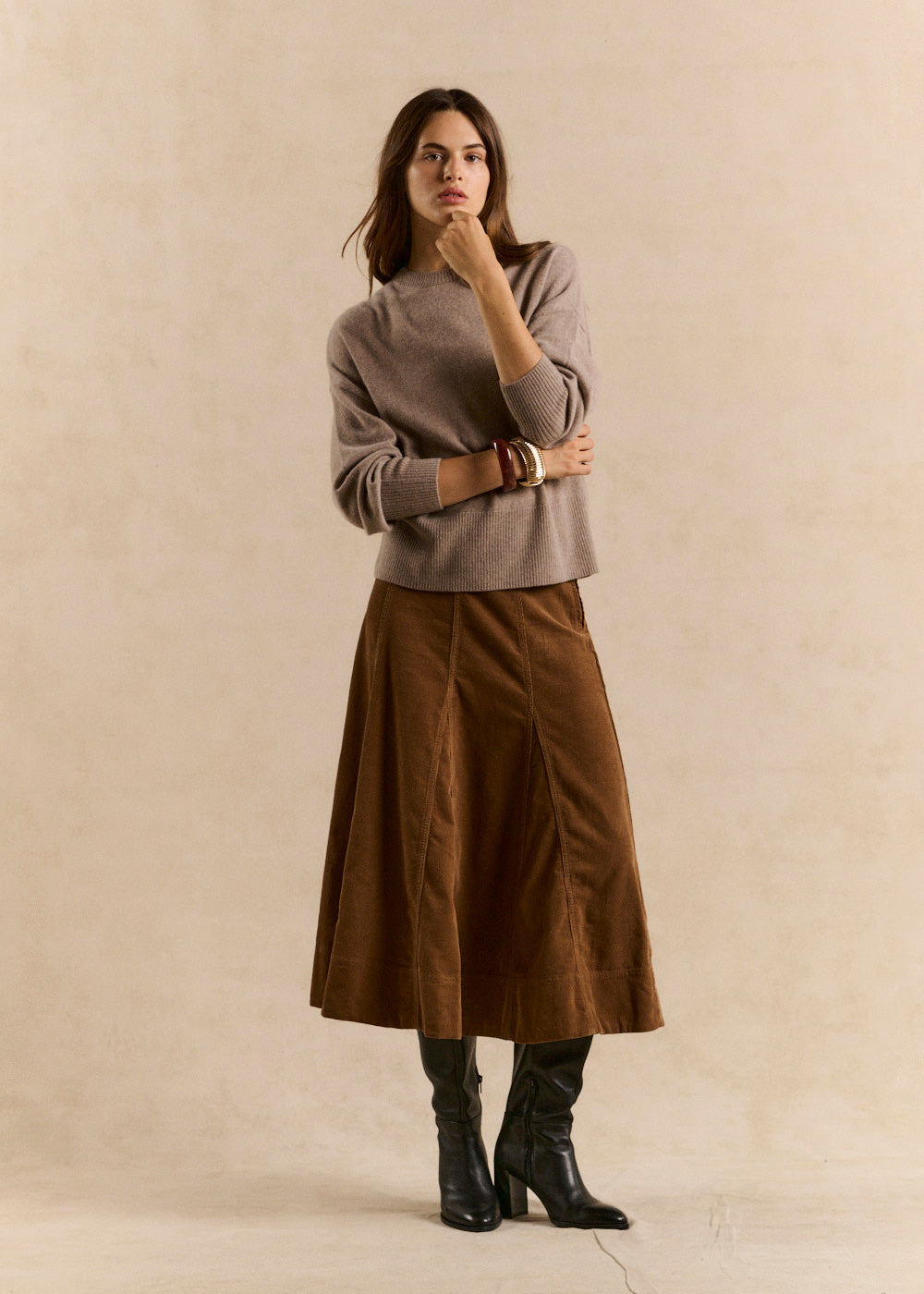 Cropped cashmere sweater  - Sud Express - 4 - Sud Express