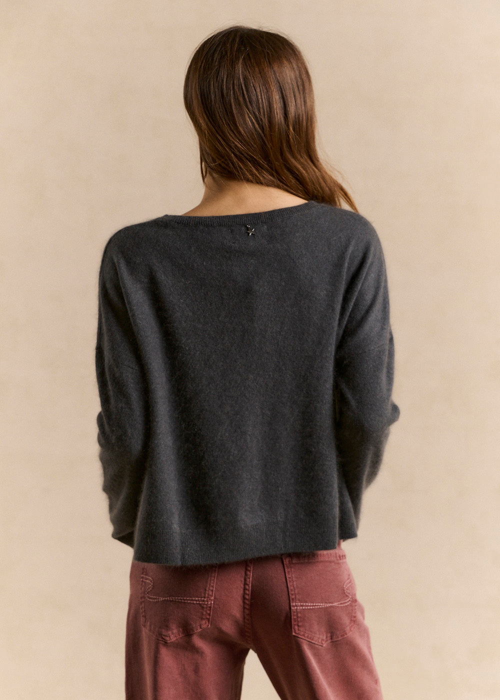 Boat neck sweater in brushed wool and cashmere - Sud Express - 2 - Sud Express