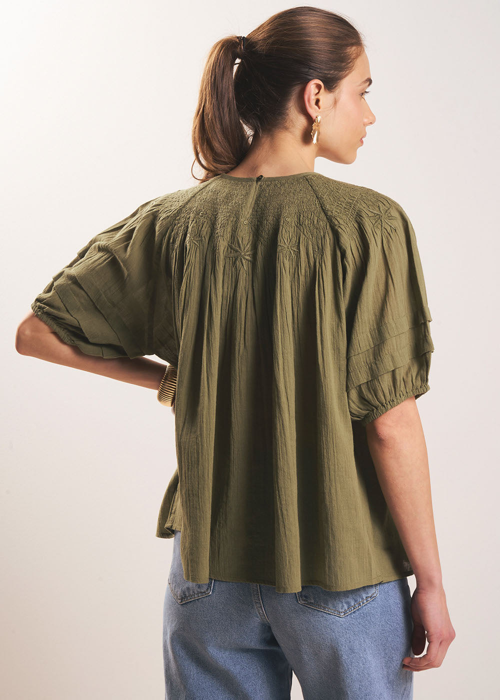 Smocked blouse - Sud Express - 5 - Sud Express