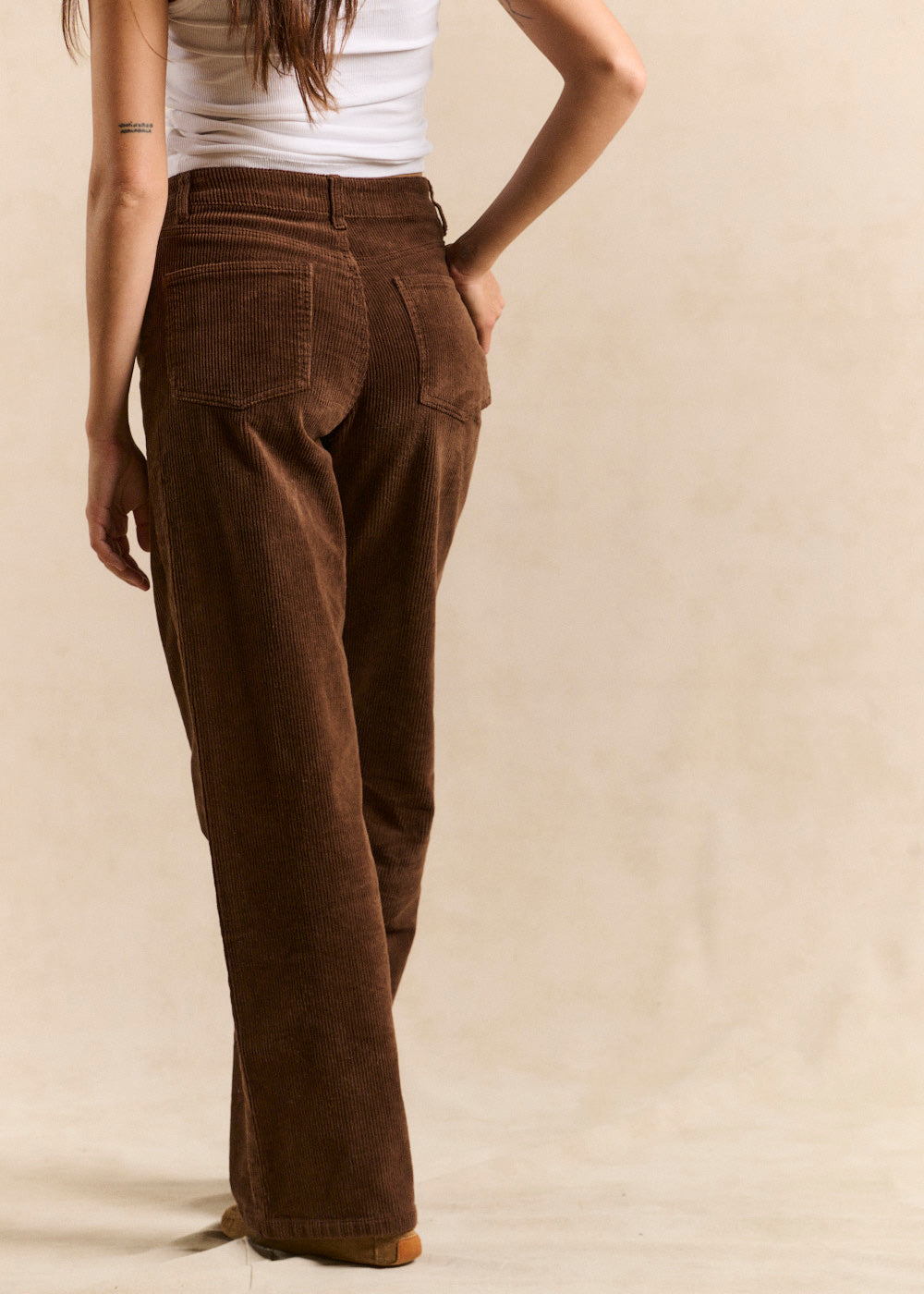 Wide leg velvet pants - Sud Express - 4 - Sud Express
