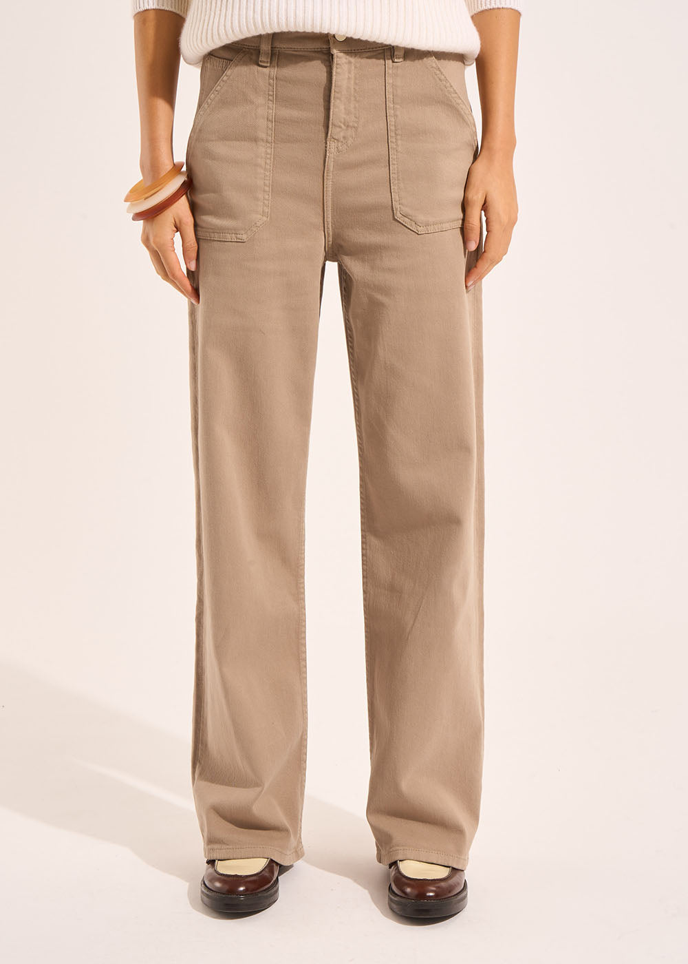 Cotton wide-leg trousers - Sud Express - 2 - Sud Express