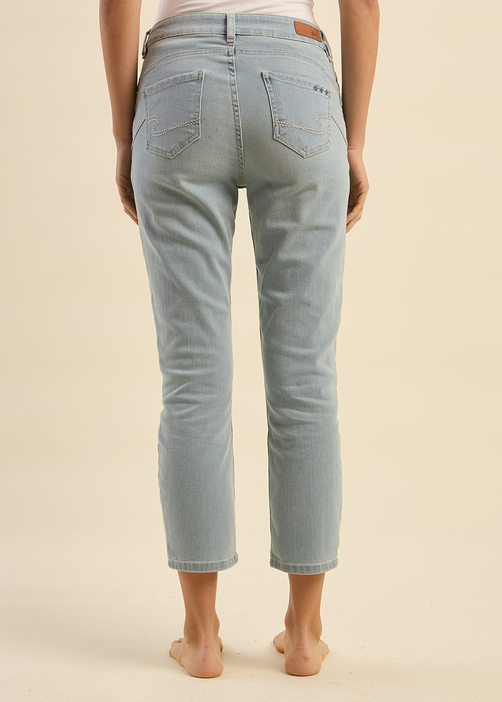 Slim-fit 7/8 jeans with five pockets - Sud Express - 3 - Sud Express