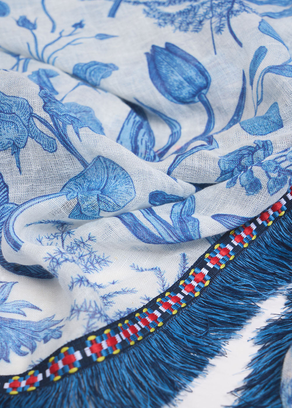 Floral print square scarf - Sud Express - 2 - Sud Express