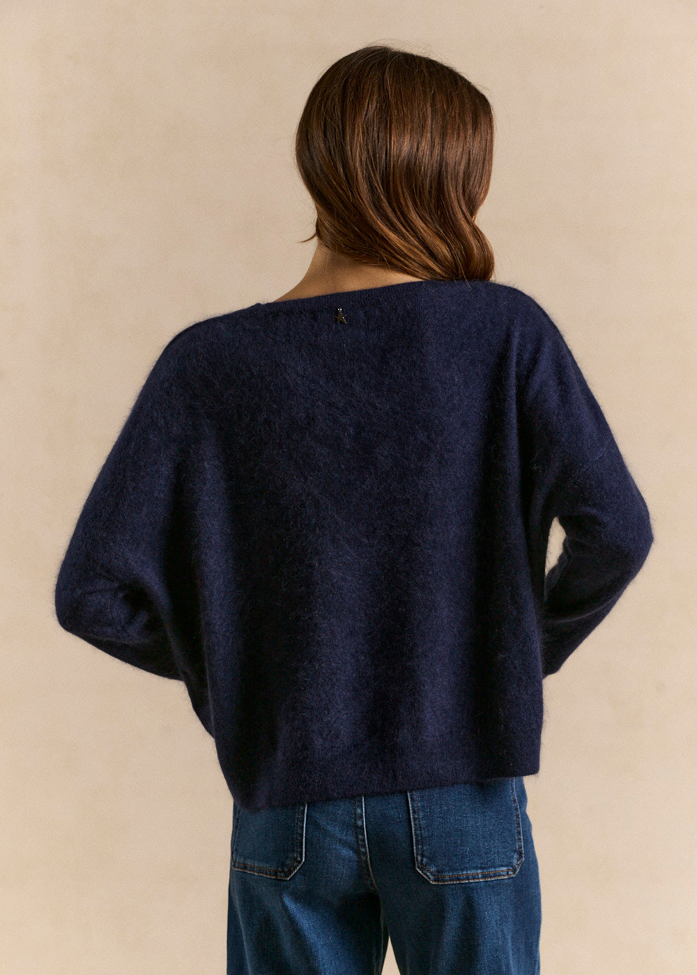 Boat neck sweater in brushed wool and cashmere - Sud Express - 3 - Sud Express