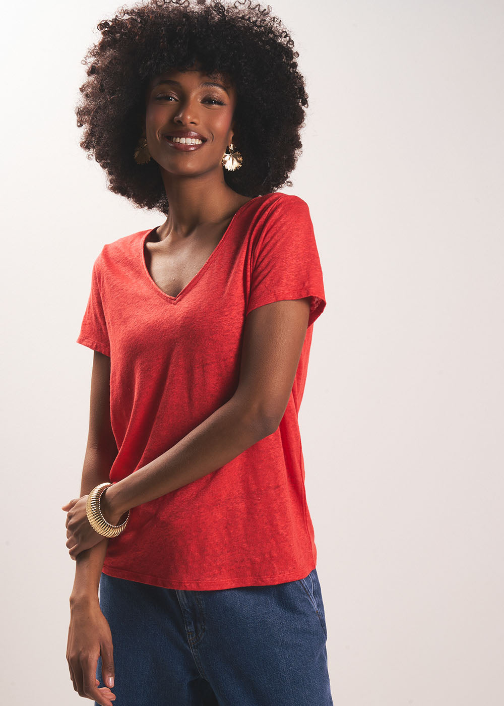 Linen short-sleeves t-shirt - Sud Express - 5 - Sud Express