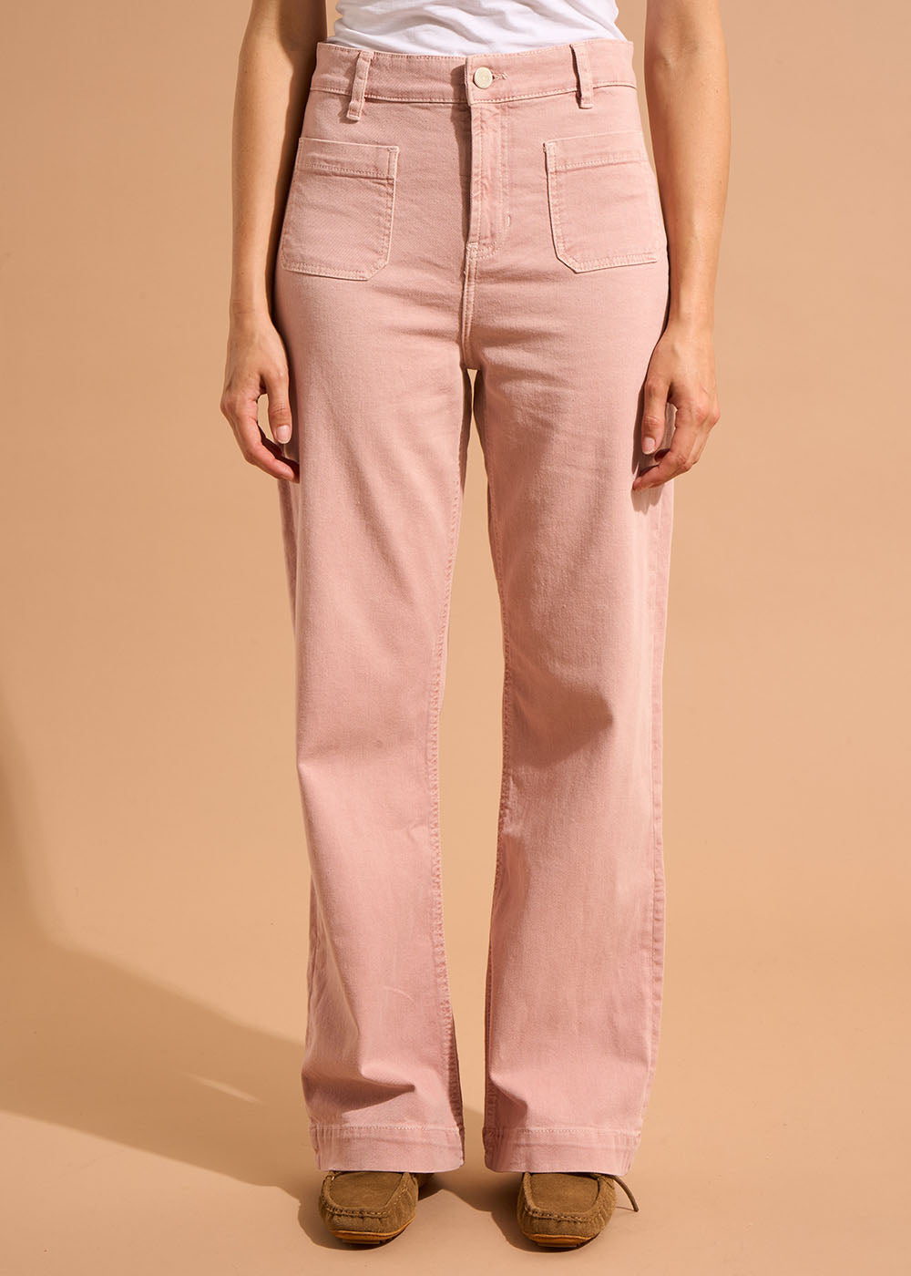 High-waisted cotton trousers - Sud Express - 2 - Sud Express
