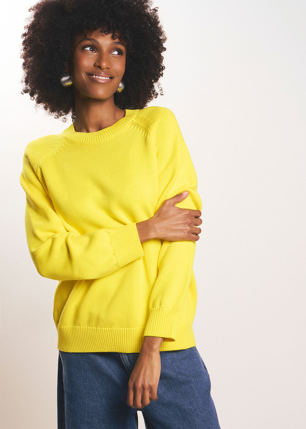 Round neck cotton jumper - Sud Express - 5 - Sud Express