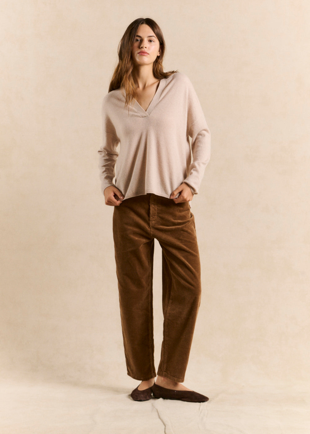 BILLYNI Balloon-cut velvet pants - 1 - Sud Express - Sud Express