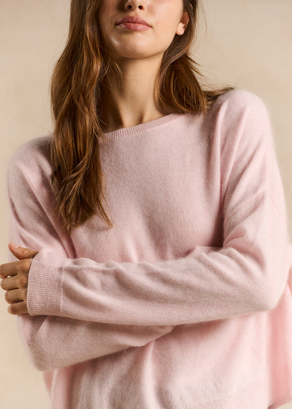 Boat neck sweater in brushed wool and cashmere - Sud Express - 2 - Sud Express