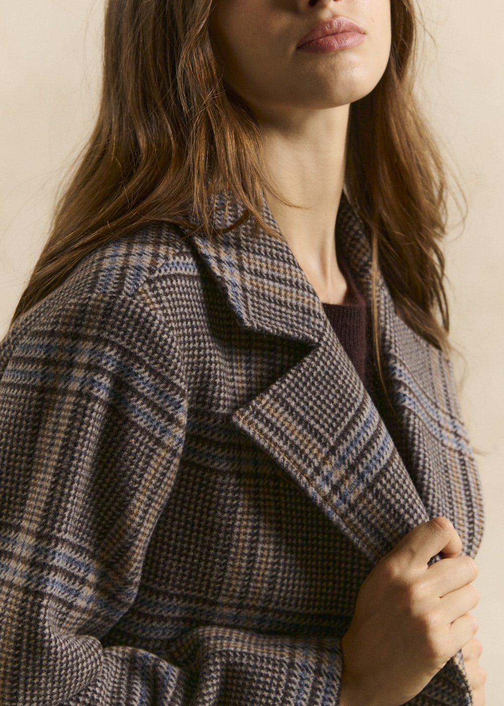 VERO Long checkered coat - 2 - Sud Express - Sud Express