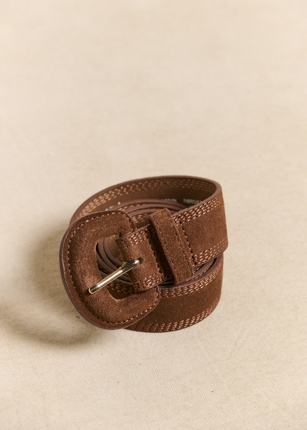 CLOMI Suede-finish leather belt - 1 - Sud Express - Sud Express