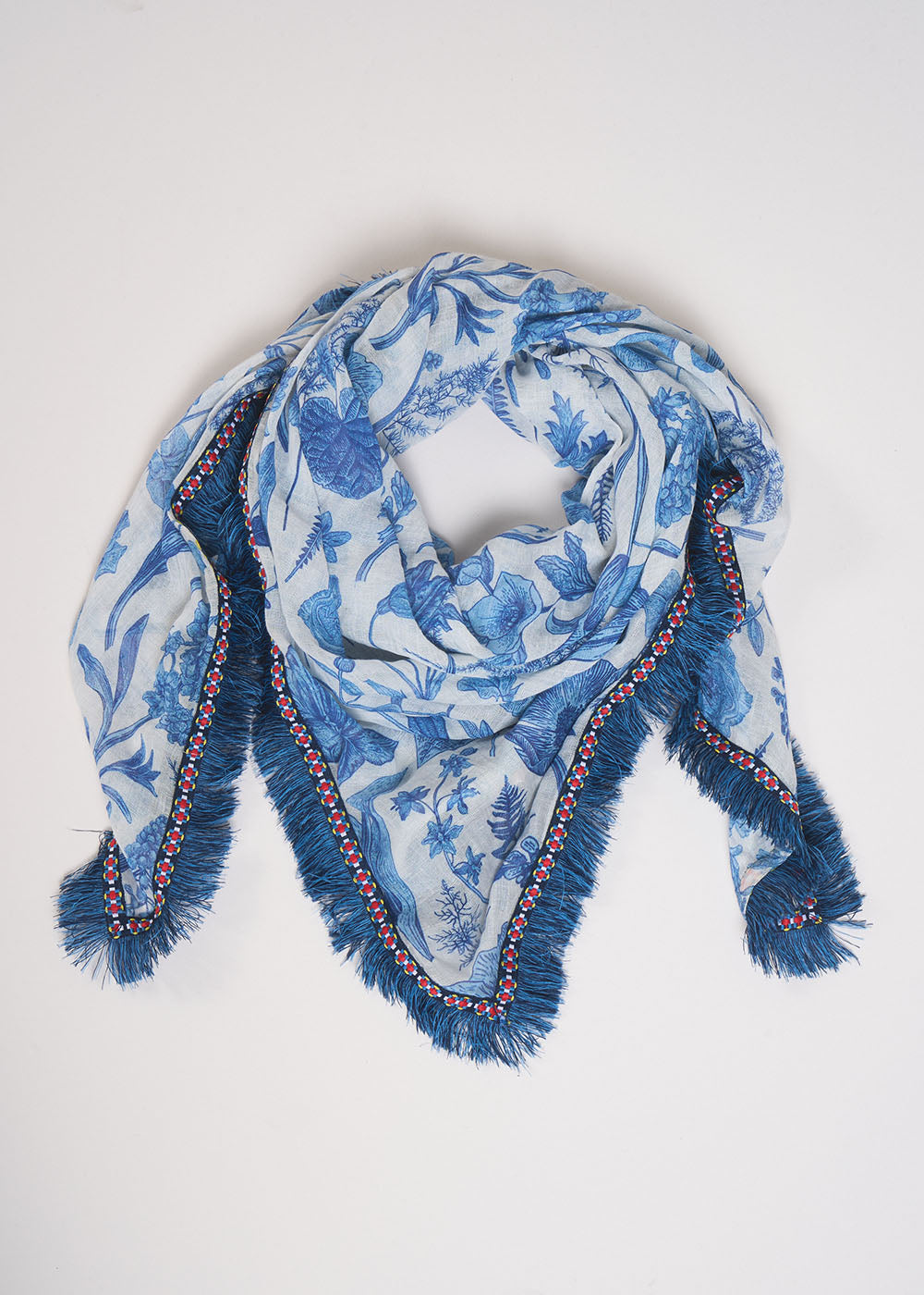 Floral print square scarf - Sud Express - 1 - Sud Express