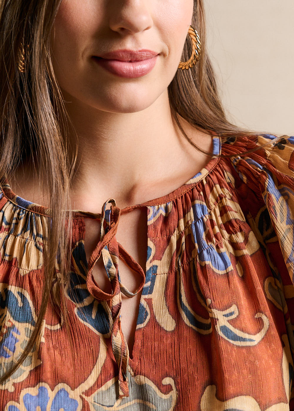 TOSCANI Floral Paisley Print Top - 2 - Sud Express - Sud Express