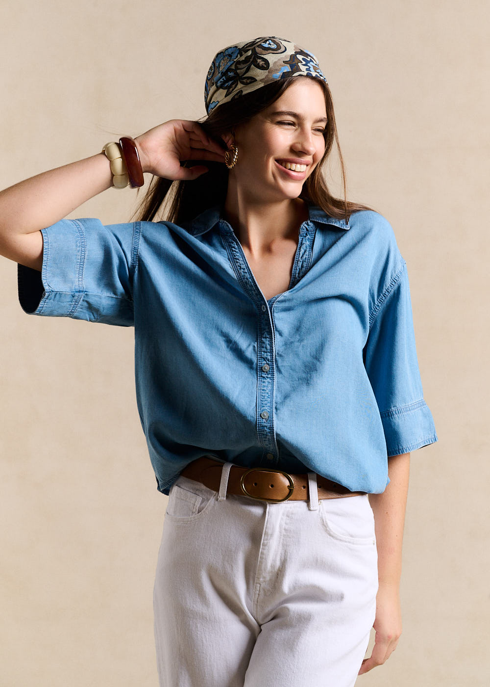 Fluid Denim Shirt - Sud Express - 5 - Sud Express