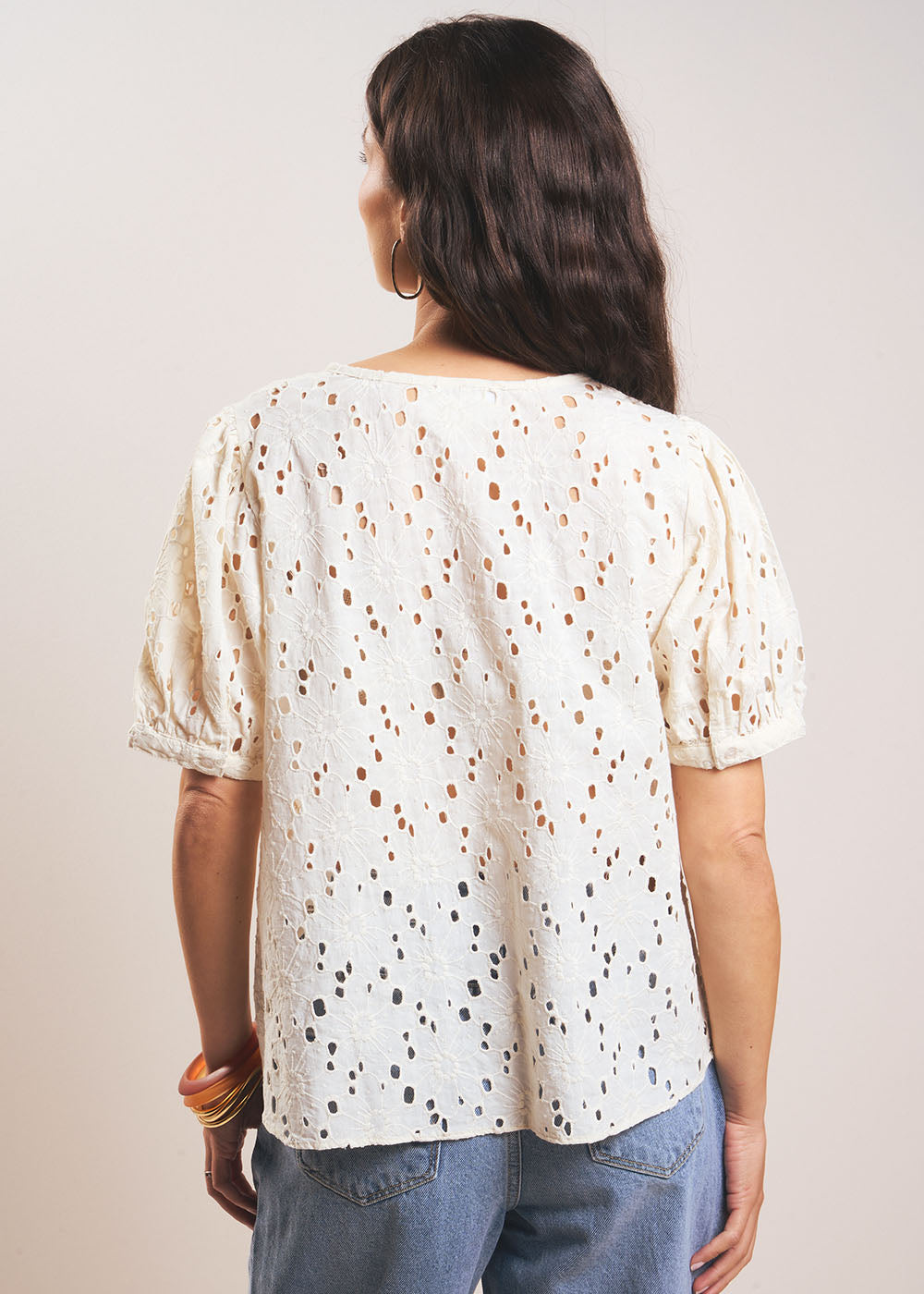 Eyelet embroidery blouse - Sud Express - 3 - Sud Express