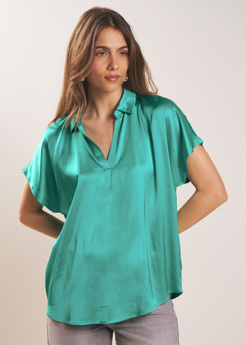 Satin Fluid Blouse - Sud Express - 5 - Sud Express