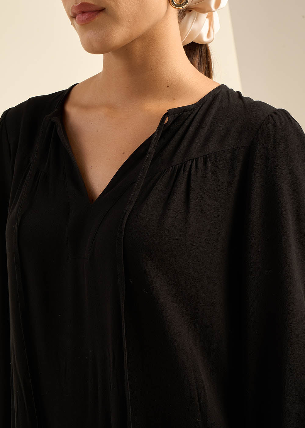 Short dress with long sleeves - Sud Express - 2 - Sud Express
