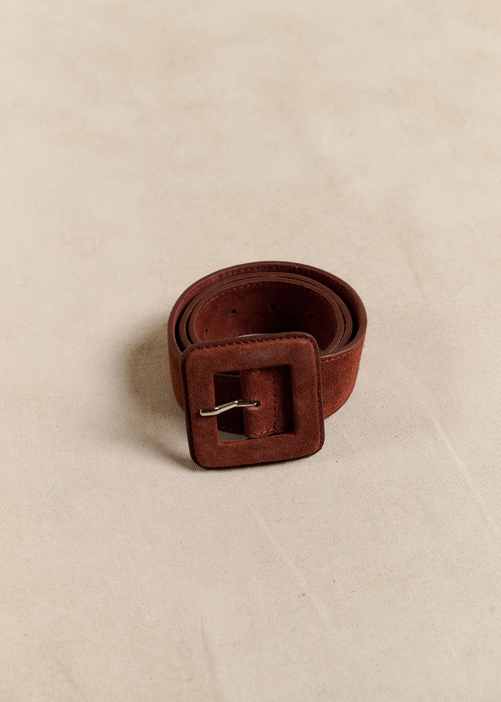 Wide leather belt with a square buckle - Sud Express - 1 - Sud Express
