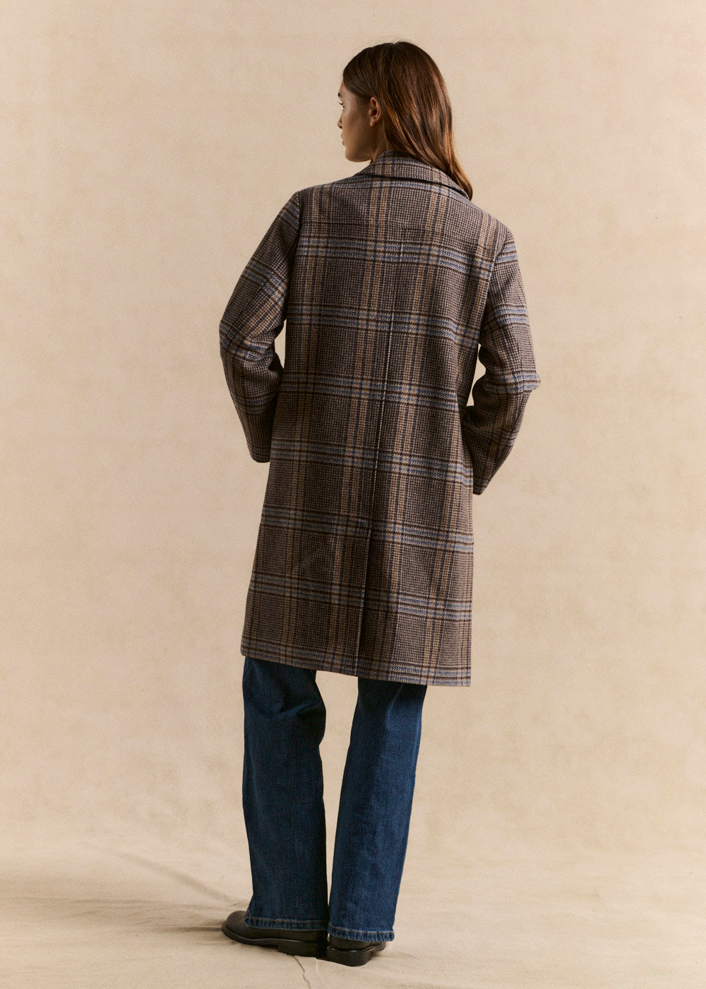Long checkered coat - Sud Express - 4 - Sud Express