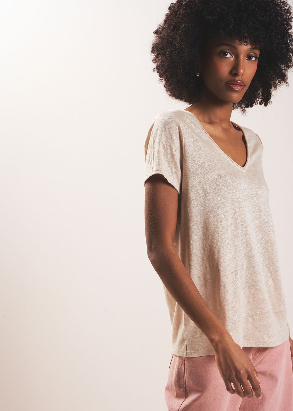 Linen short-sleeves t-shirt - Sud Express - 5 - Sud Express