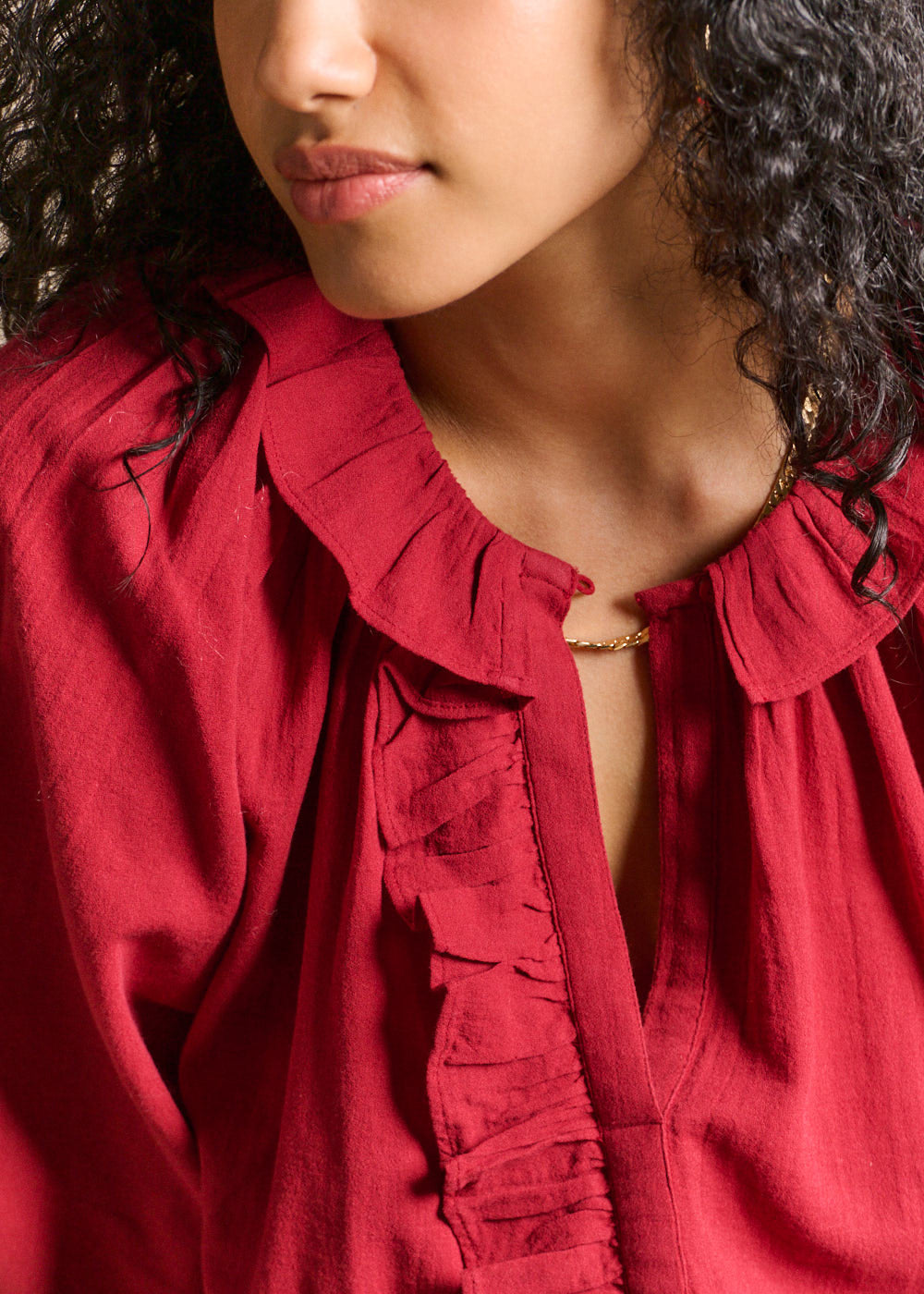 Cotton voile blouse - Sud Express - 2 - Sud Express