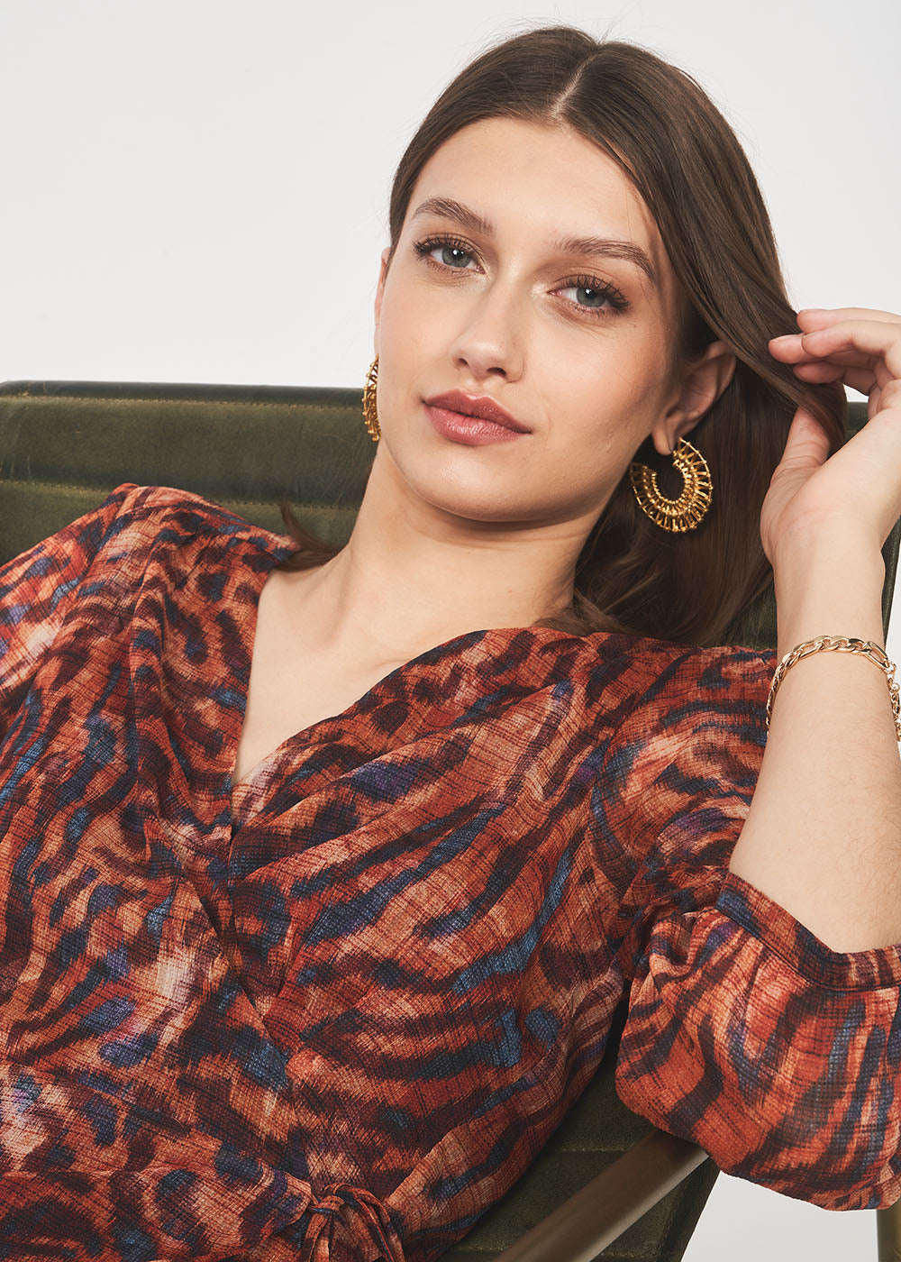 RIFILINE Short wrap dress with animal print - 2 - Sud Express - Sud Express
