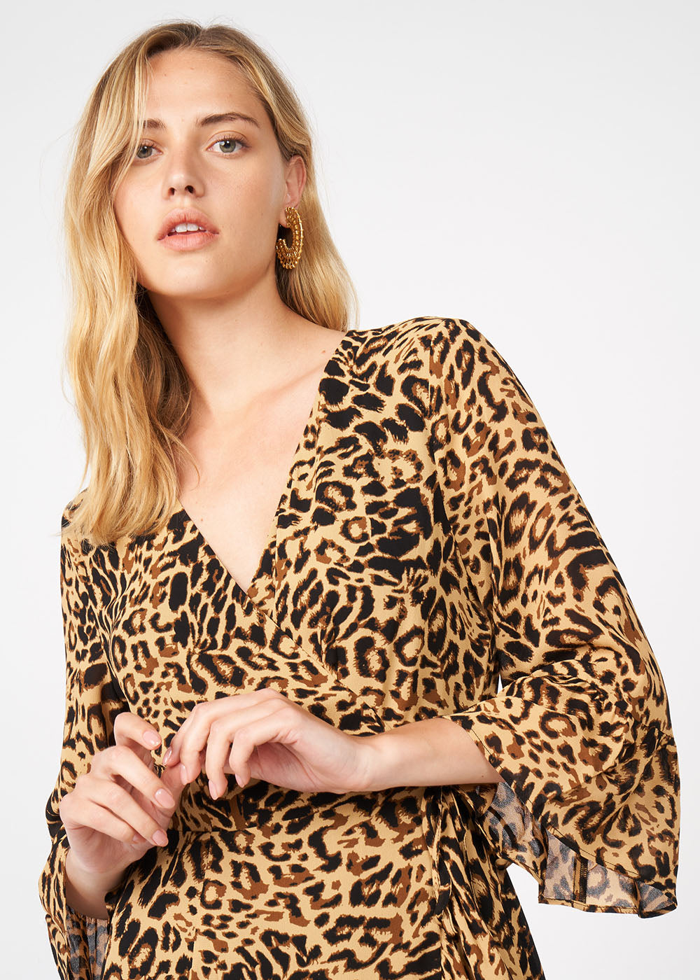 RILION 3/4 sleeve wrap dress - 2 - Sud Express - Sud Express