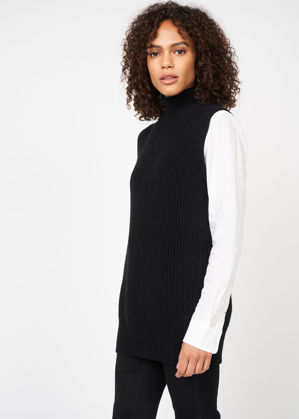 MAIWENN Long sleeveless turtleneck sweater - 2 - Sud Express - Sud Express