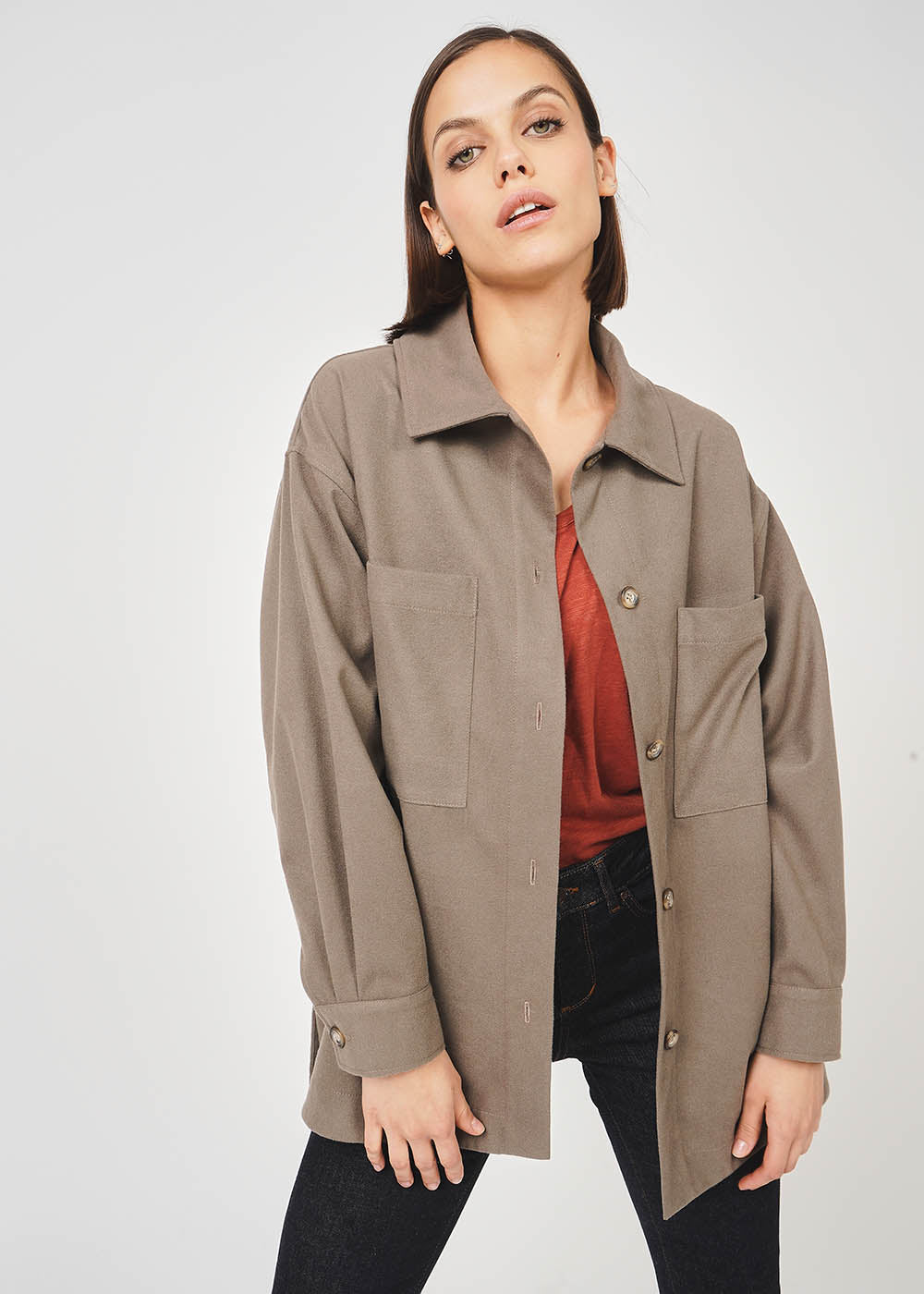 VALINKA Short overshirt with long sleeves - 2 - Sud Express - Sud Express