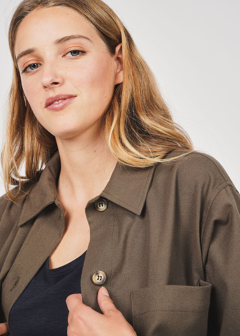 Short overshirt with long sleeves - Sud Express - 2 - Sud Express