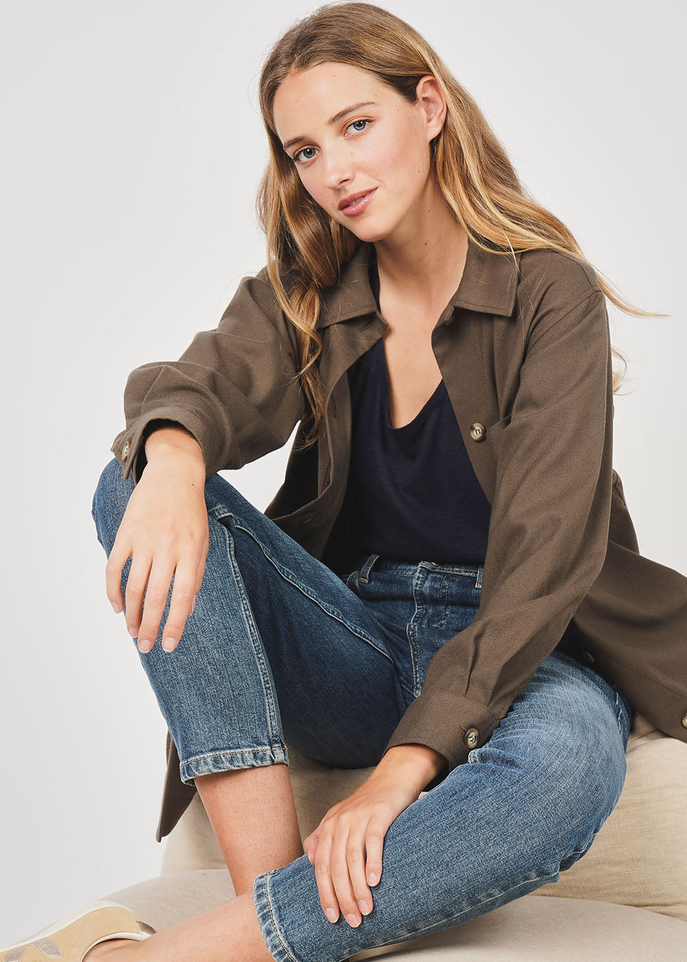 Short overshirt with long sleeves - Sud Express - 4 - Sud Express