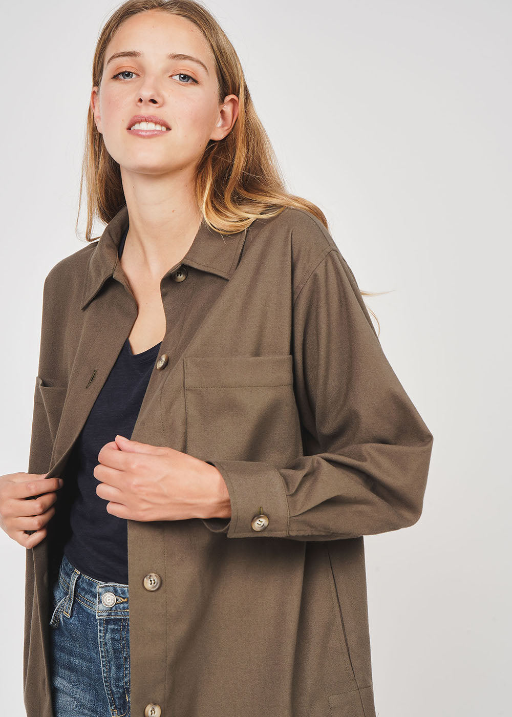 Short overshirt with long sleeves - Sud Express - 5 - Sud Express