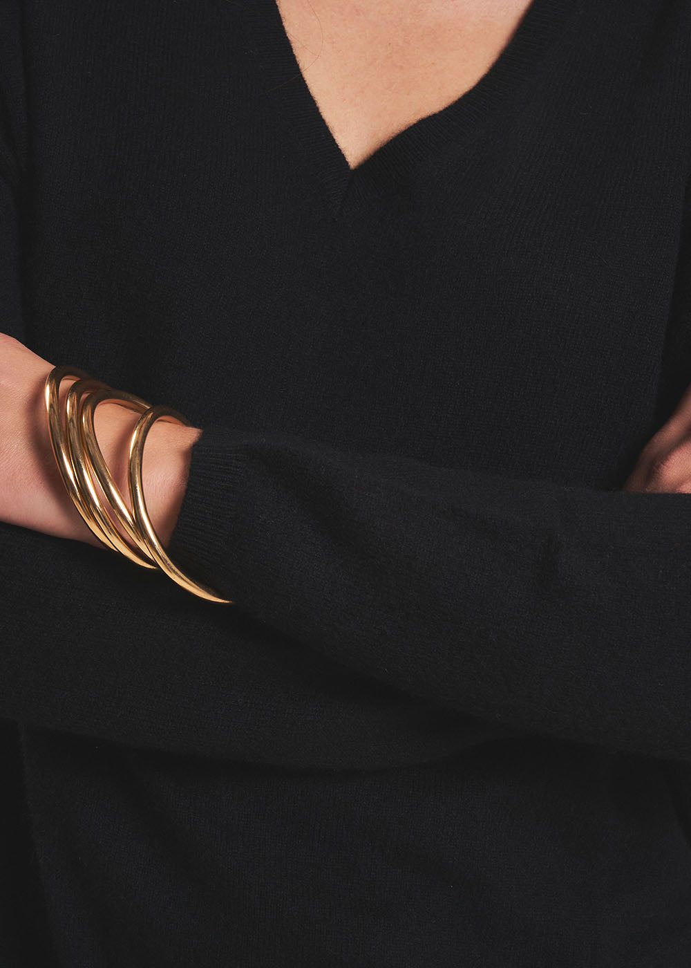 MONJOE Cashmere V-neck sweater with long sleeves - 4 - Sud Express - Sud Express