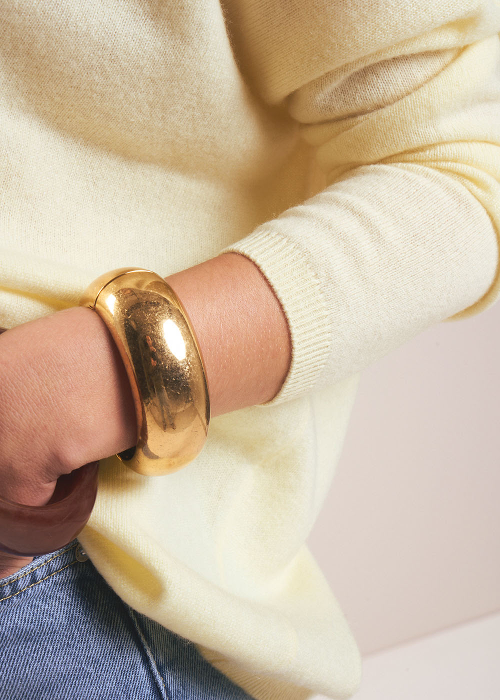 Cashmere V-neck sweater with long sleeves - Sud Express - 4 - Sud Express