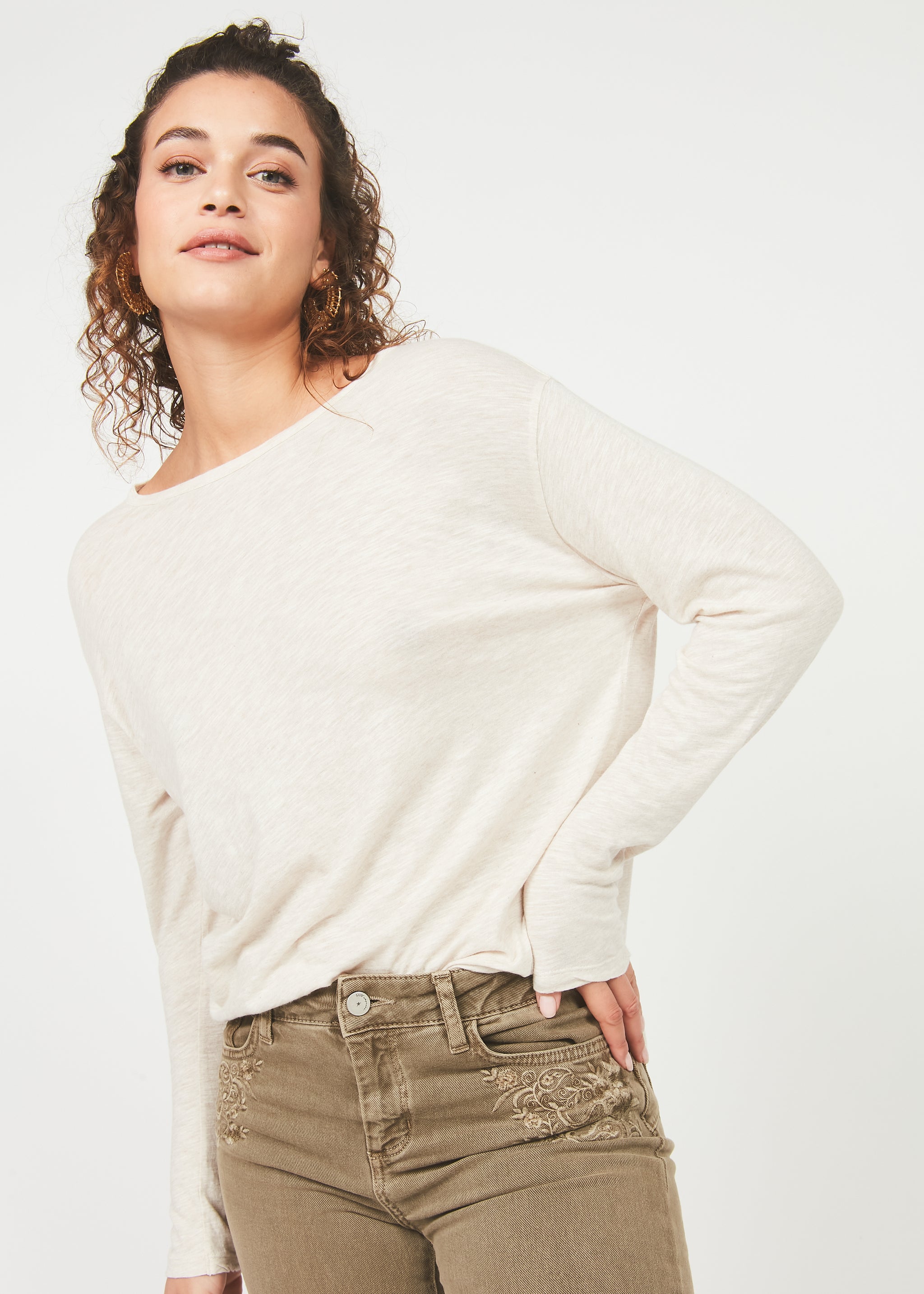 TAORA Long sleeve T-shirt with round neck - 2 - Sud Express - Sud Express